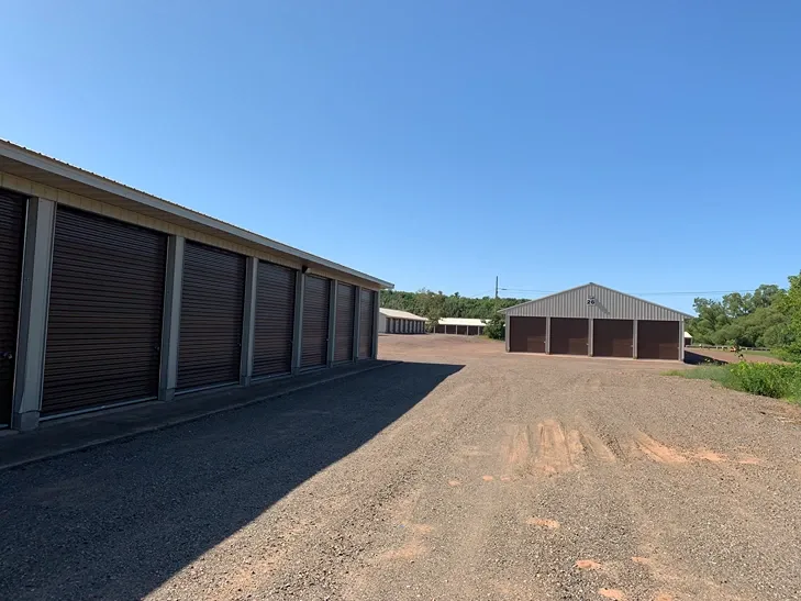 Exterior of outdoor storage units at ABC storage.