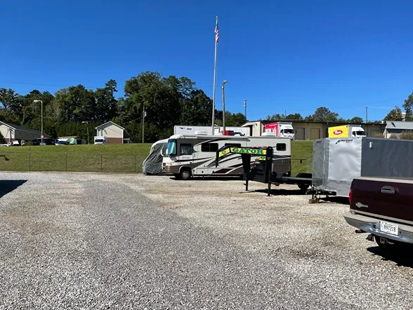 View of outdoor vehicle storage at Volunteer Storage Chapman.