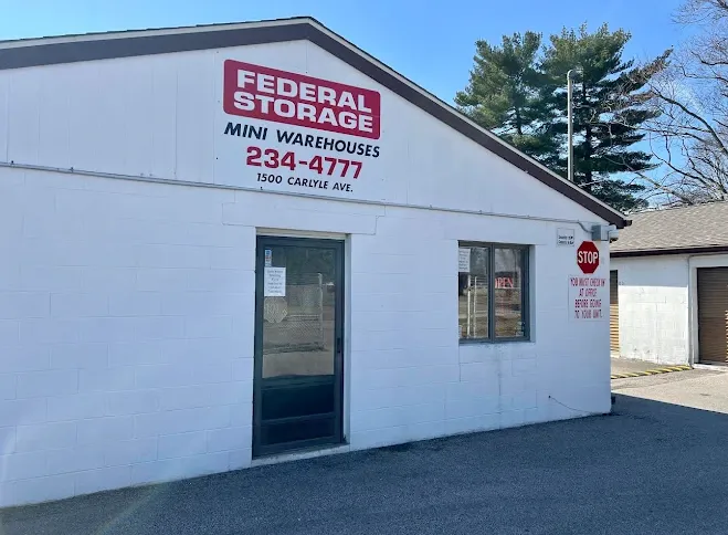 Exterior of Federal Storage facility office building.