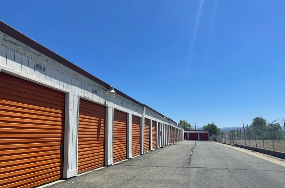 Outdoor storage units at Garden Drive Mini Storage.