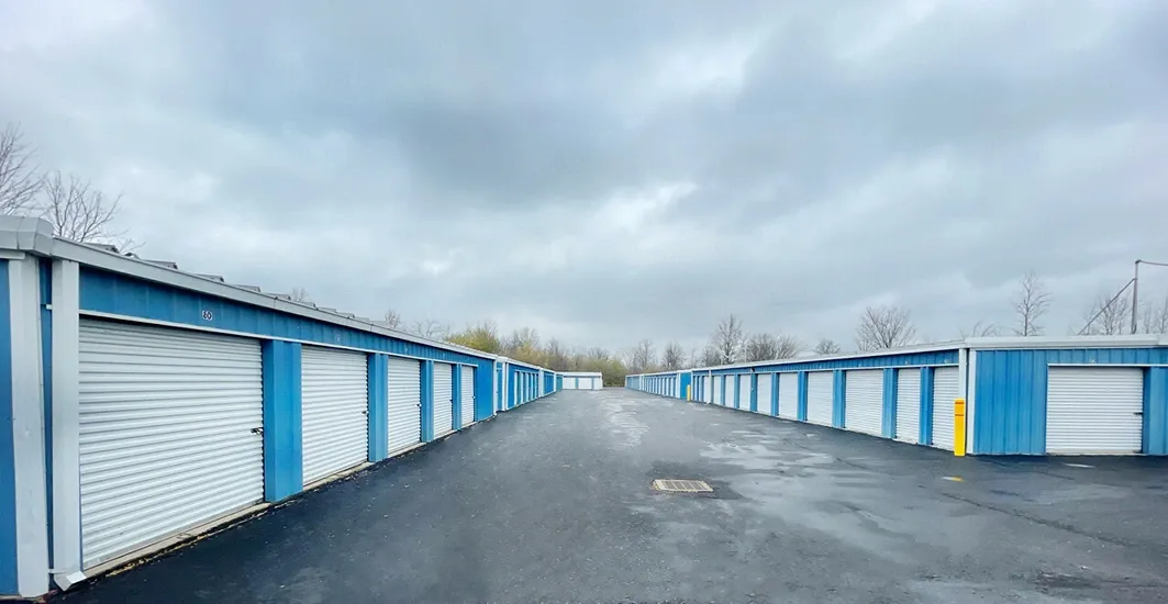 Outdoor storage units at Hugill Self Storage East.