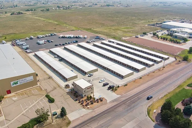 Aerial view of Osprey Storage Industrial facility.
