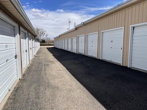 Rows of storage units at Osprey Storage Pueblo