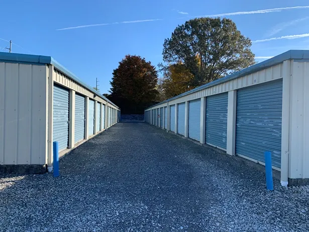 Spacious layout of outdoor storage at Volunteer Storage Seymour.