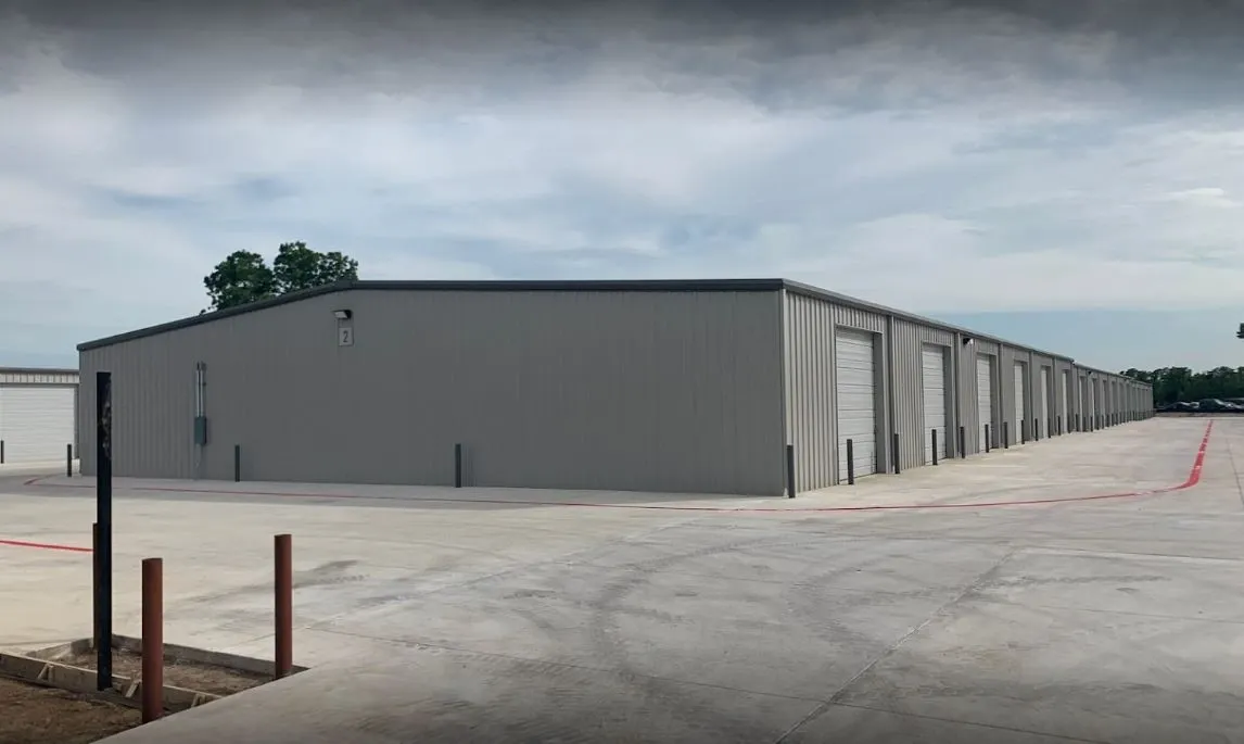 Exterior of outdoor storage units at S&K Mini Warehouses & Storage.